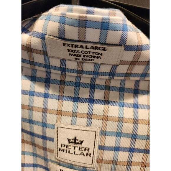 Peter Millar Mens Long Sleeve Button Down Nanoluxe EASY CARE SHIRT SZ XL EUC - Picture 4 of 8